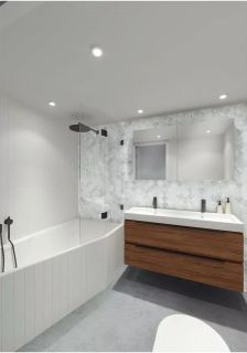 Акриловая ванна Riho Rethink Space Fall Plug and Play B116009005 L заполнение через перелив 180х110см белый