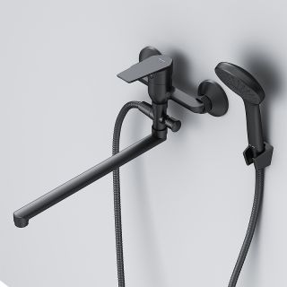 Смеситель для ванны и душа Am.Pm Gem F90A90122 универсальный Черный матовый