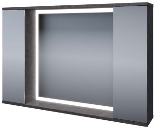 Зеркало-шкаф с подсветкой Stella Polar Дэрри 100см бетон/цемент SP-00001039