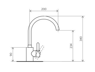 Смеситель для кухни Tolero Элара белый 464100