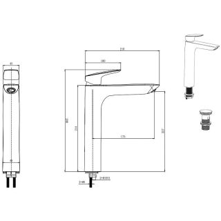 Смеситель для раковины Aquatek Вега AQ1005MB Черный матовый
