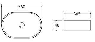 Накладная раковина Charus Tenaro 700-024W 56см белый