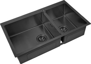 Мойка кухонная Zorg Inox PVD PVD 78-2-51-L GRAFIT