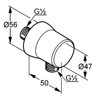 Шланговое подключение Kludi Sirena хром 6306005-00