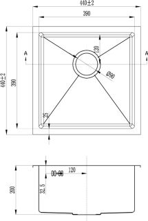 Мойка кухонная Zorg Inox RX RX-4444
