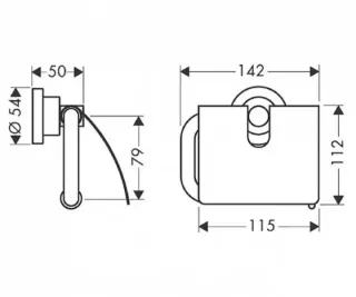 Держатель туалетной бумаги Hansgrohe Citterio 41738420 хром