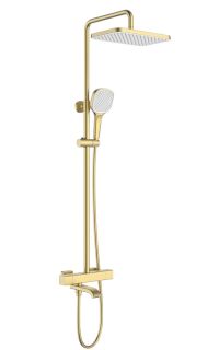 Душевая стойка Raglo R22.26.03 с термостатом золотой сатин