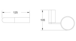 Стакан для ванной комнаты Rose RG1712T пепельный
