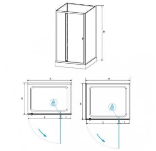 RGW AN-207 Душевая кабина 70x90x200 Прямоуг./Белый/Frost Line,5 мм 411320779-95