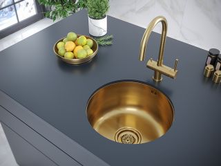 Мойка кухонная Paulmark Werra PM404646-BG брашированное золото