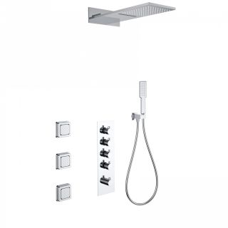 Душевой комплект Wonzon & Woghand WW-D4100-A-CR с термостатом хром