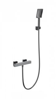 Смеситель для душа Wonzon & Woghand Stay 3 WW-B2062-A-BGG с термостатом тёмный графит