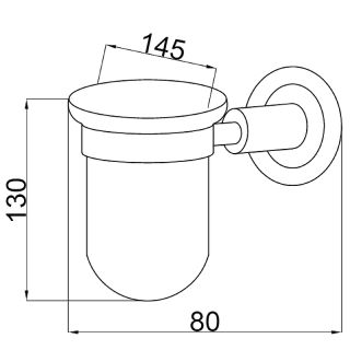 Стакан для зубных щёток Boheme Murano 10904-GR-G золото/бирюзовый