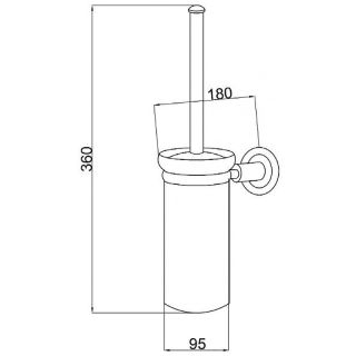 Ёршик для унитаза Boheme Murano 10913-V-CR хром/фиолетовый