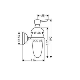 Дозатор жидкого мыла Hansgrohe Carlton 41419810 хром