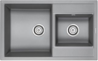Мойка кухонная Paulmark Tandem PM238250-GRM серый металлик