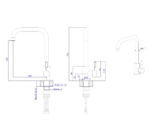 Смеситель для кухонной мойки RUSH Melos (SUS1101-23)