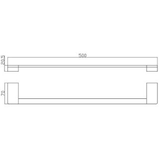 Полотенцедержатель Rav Slezak Nil NLA0701/50MG Сатин