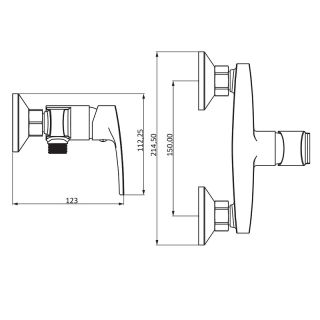 Смеситель для душа Damixa Eclipse 2.0 482000000 Хром