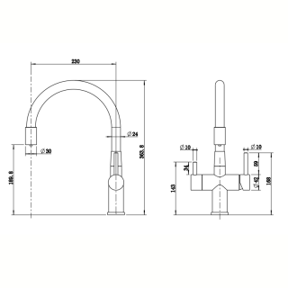 Смеситель для кухни Reflexion Lago RX9902GD брашированное золото