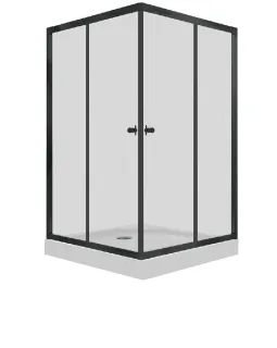 Душевой уголок Triton Вента Щ0000054463 100x100 см профиль чёрный стекло прозрачное