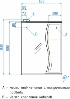 Зеркальный шкаф Style Line Панда ЛС-00000131