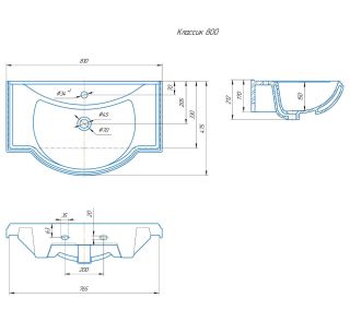 Мебельная раковина Kirovit Классик 80 см