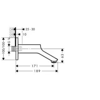 Излив  для ванны и душа hansgrohe 11430000 хром