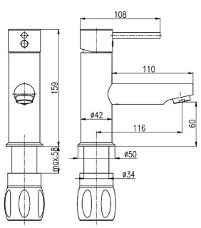 Смеситель для раковины Rav Slezak Seina SE927.5K хром