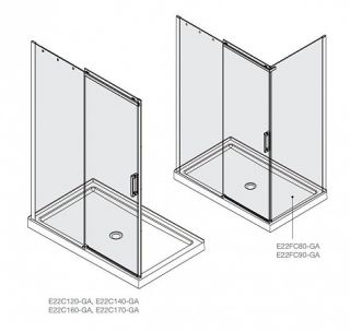 Душевая перегородка для ванны  Jacob Delafon CONTRA E22FC80-GA 80*195