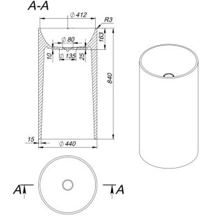 Раковина Holbi Andromeda 44см белый/цветной матовый 1.02.019.11.2