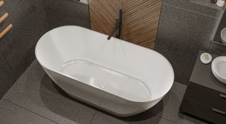 Ванна из искусственного камня Whitecross Coral A 0213.165075.100 165x75см белый глянец