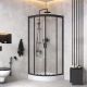 Душевой уголок AM.PM Gem WK90EM профиль черный 80х80 см