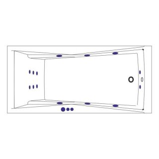 Гидромассажная ванна WHITECROSS Palace 0104.180080.100.SMART.BR 180x80 см Smart белый