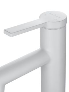 Смеситель для раковины Wonzon & Woghand WW-H1017-MW с функцией полоскания белый матовый