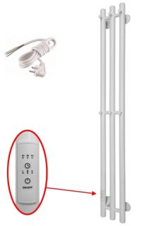 Полотенцесушитель электрический Маргроид Inaro-12012-1049-9016L левый 15x120см белый матовый