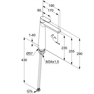 Смеситель для раковины Kludi Louva 242865375 белый матовый