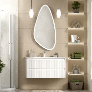 Подвесная тумба под раковину Brevita Riva 100 УТ000026199 белый