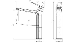 Смеситель для раковины Black&White Gravity 7209С хром