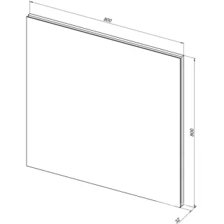 Зеркало с подсветкой Aquanet Гласс 274016 80 см белый