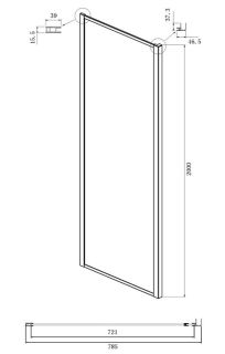 Душевой уголок Ambassador Elysium 111021103KX-80KX 90x80см хром/прозрачное