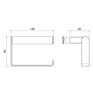Бумагодержатель Timo Luiro 18542/03 чёрный матовый