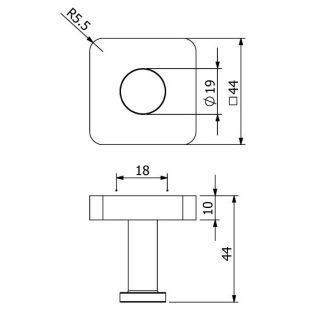 Крючок Kludi Vela S 2598439 чёрный матовый
