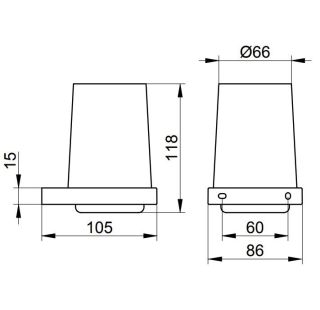 Стакан для зубных щёток Keuco Edition 11150019000 хром