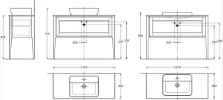 Тумба под раковину Kerama Marazzi Plaza Classic Neo PL.CN.120.1+1\WHT.M 120 см белый матовый