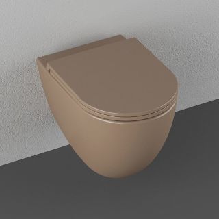 Подвесной унитаз Isvea Infinity 10NF02001SV-2H безободковый крышка микролифт коричневый матовый
