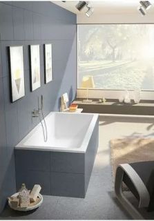 Акриловая ванна Riho Rethink Cubic Fall B106013005 заполнение через перелив 180х80см белый