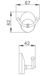 Крючок для ванной комнаты Haiba HB1605-2 хром
