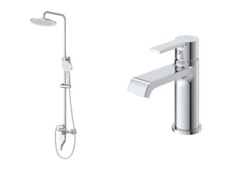 Комплект смесителей для ванной комнаты BelBagno AURORA-VSCM/LVM-CRM хром