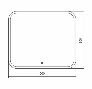 Зеркало с подсветкой Aquanika Basic AQB80100RU40 100 см белый